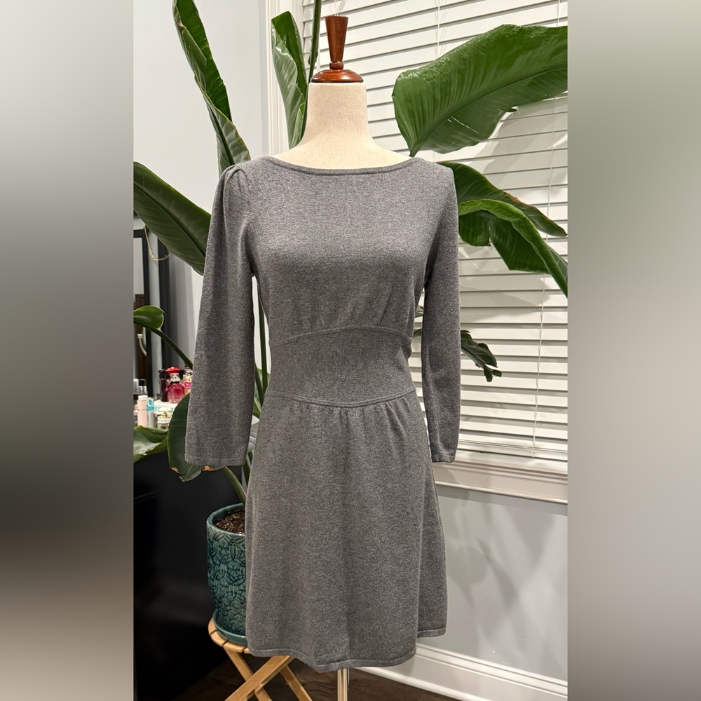 Grey sweater dress